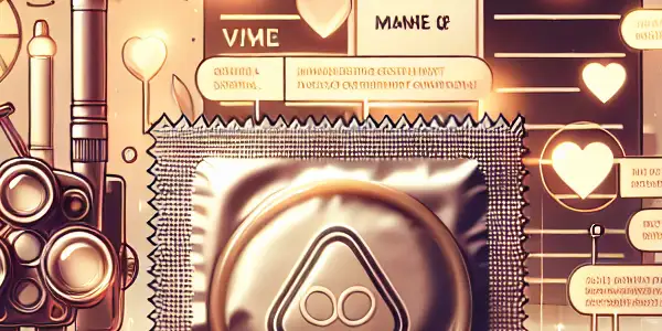 A safe and informative depiction of AV condoms, emphasizing care and intimacy in adult film settings.